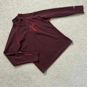 Scott Men’s 1/4 Zip Long Sleeve Shirt Size XL Maroon Sweater Outdoor Active